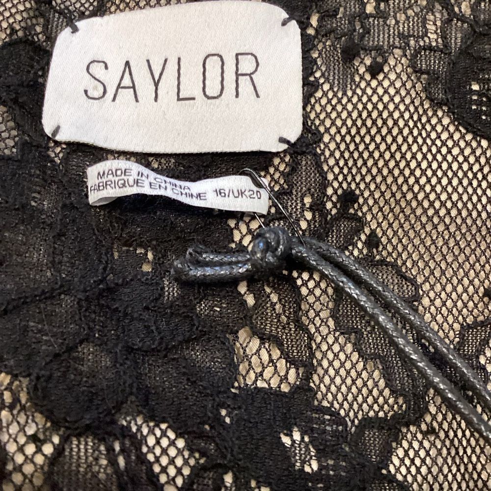 NWT Anthropologie SAYLOR Jane Feathers Strapless Jumpsuit Black Sz 16 - Picture 7 of 14